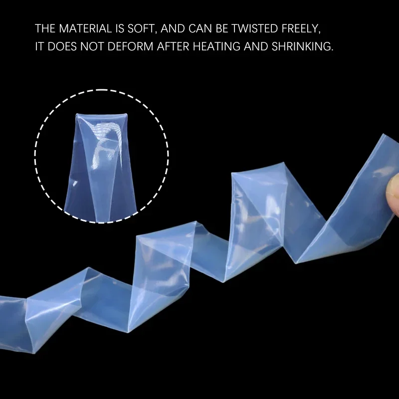 

1/5/10M Transparent 1.7:1 PTFE Heat Shrink Tube 0.5/1/2/2.5/4/5/6/8/10/12mm High Temperature 260℃ Shrinkage Tubing For Wire 600V