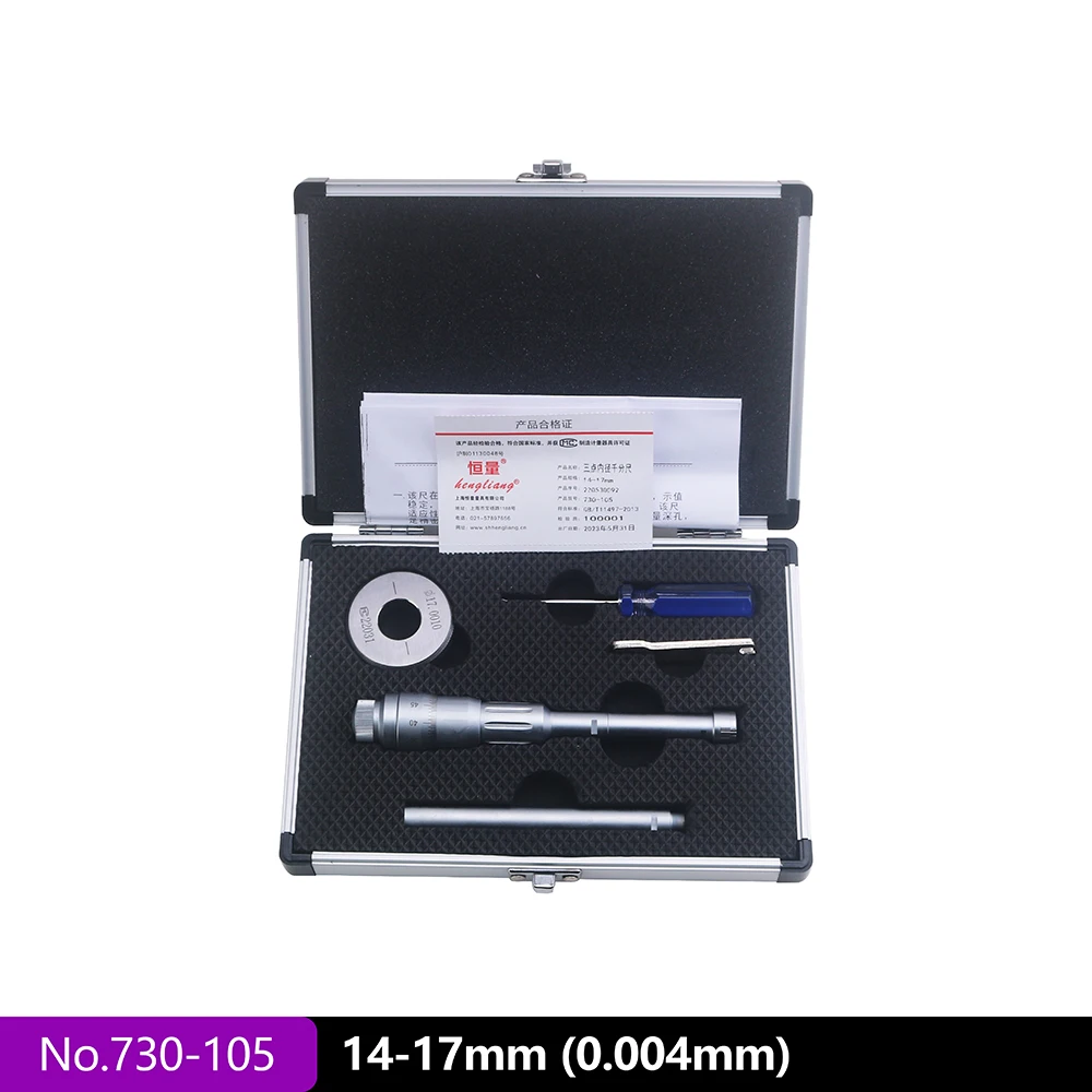 6-50Mm Drieklauw Binnendiameter Micrometer Driepunts Interne Meting Binnendiameter Micrometer Opening Hoge Precisie