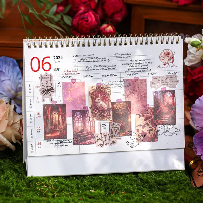 Card Lover 100 Pcs [Dazzling Flowing Light Series] Retro Hand Account  Material Paper Light Deco Paper Scrapbooking Sticker Kit