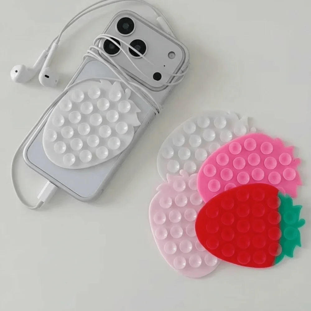 

Strawberry Mobile Phones Sucker Support Portable Suction Cup Mount Phone Stand Universal Car Navigation Bracket Phone Fixed Pad