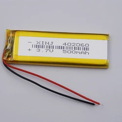 XINJ 3.7V 500 mAh Polymer Rechargeable Li Lithium Battery Lipo 402060 For GPS Sat Nav Car Camera Driving Recorder Recording Pen
