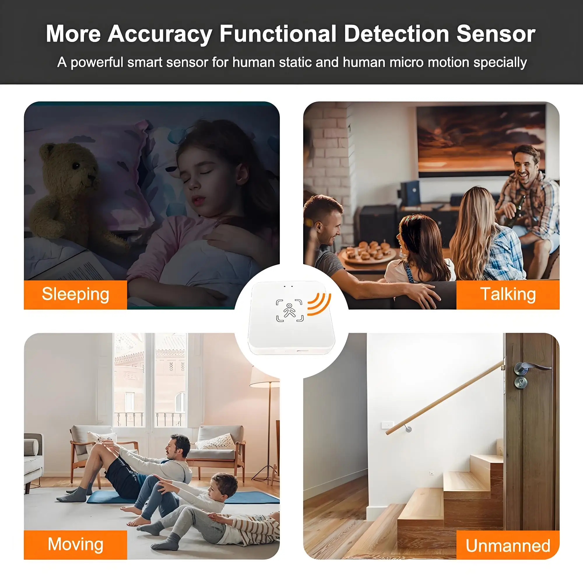 2-IN-1 Tuya WiFi/Zigbee Human Presence Sensor 24G/5.8G MmWave Radar Detector Luminance/Distance Detection Sensor For Smart Home