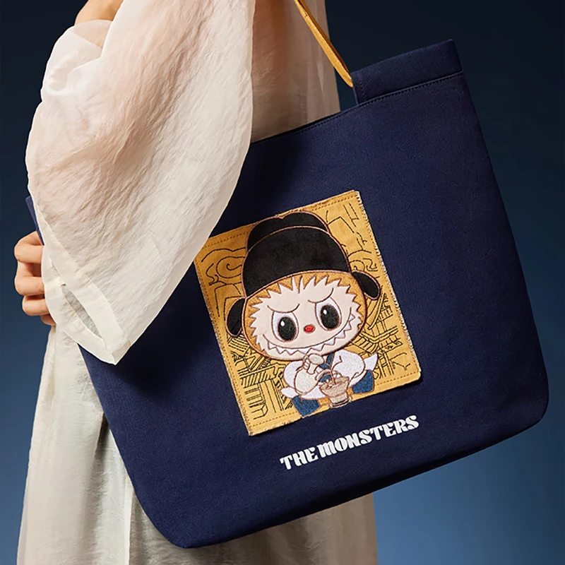 New Labubu The Monsters Come To This Unbridled Series Canvas Bag Phone Holder Ledger Cup Tambourine Headphone Bag Flag Xmas Gift