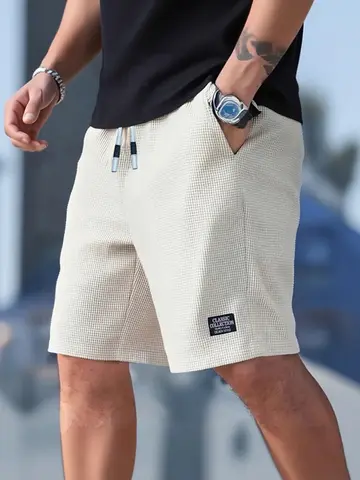 Men's Shorts, Men's Casual Pants, Men's Beach Shorts, Men's Sports Shorts, New Fashion Textured Fabric, Breathable Pants, Suitable for Both Daily Casual Wear and Sports