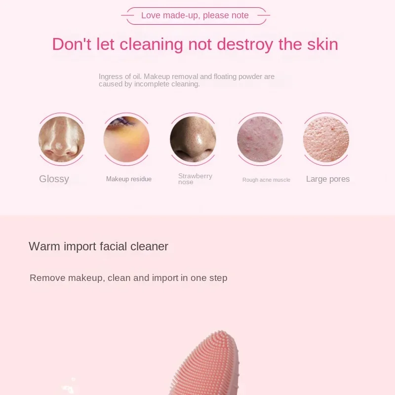 Free Shipping Facial Cleansing Instrument Facial Cleaner Makeup Remover Pore Deep Cleaner Facial Electric Silicone Beauty