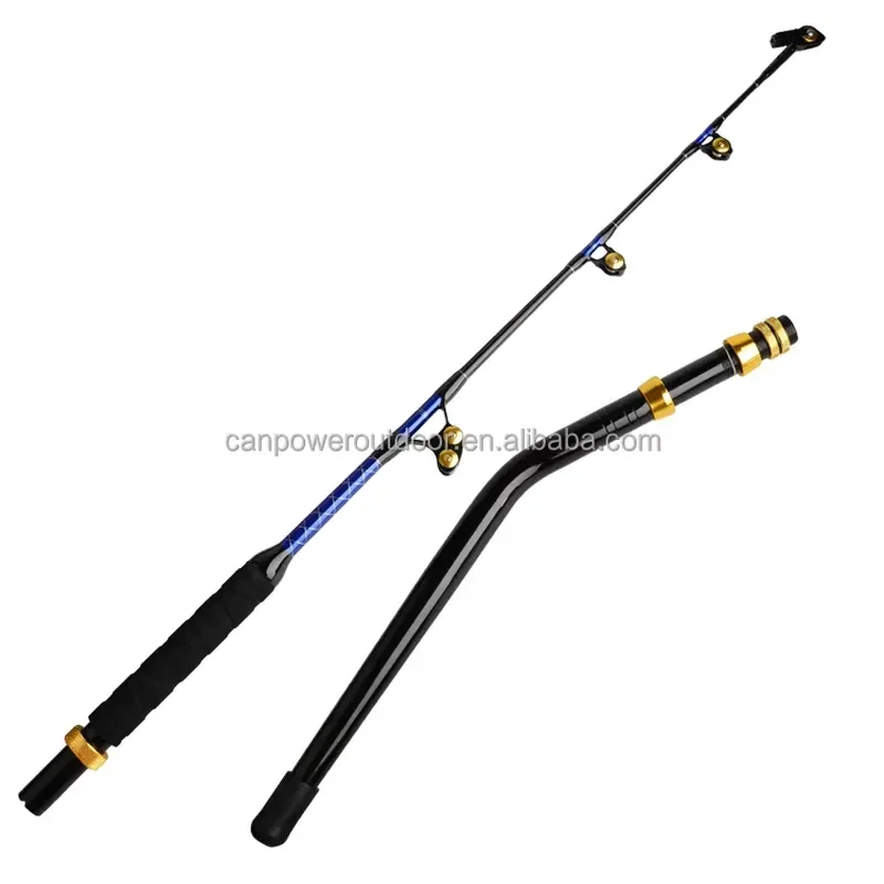 for Newly Designed Large Joystick 6ft Fiberglass Tuna Rod 80lb 130lb 200lb Deep Sea Boat Saltwater Trolling Fishing Rod