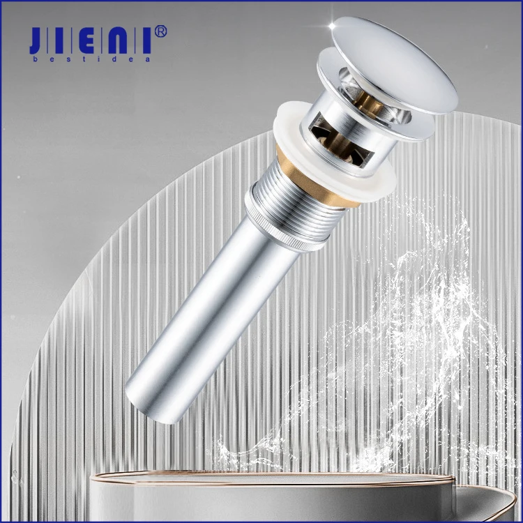 

JIENI Bathroom Basin Sink Pop Up Drain Brass Bathroom Lavatory Stopper Drain Deodorization Products Accessories With Overflow