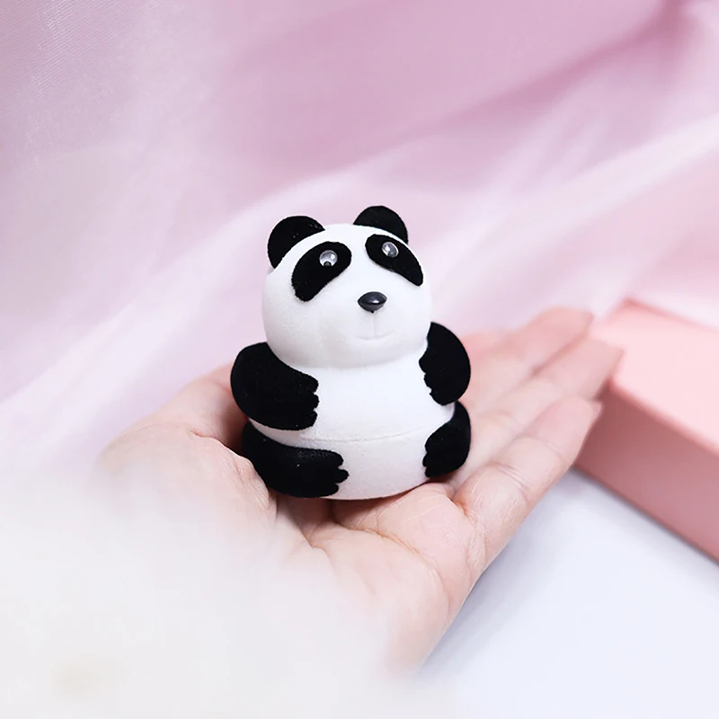 Creative Jewelry Box Panda Proposal Ring Box Birthday Gift Box Earring Display Packaging Box New