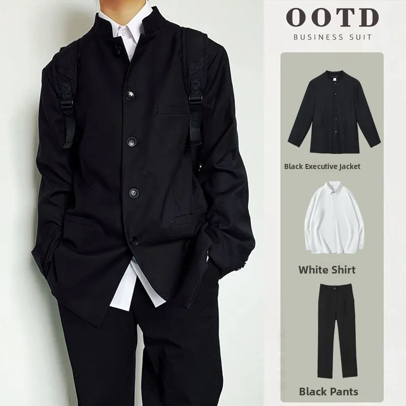 

Новое китайское мужское весенне-осеннее джемтовое пальто Zhaoanhe, костюм, весь комплект, студенческий класс, orm, модное повседневное молодежное пальто из полиэстера