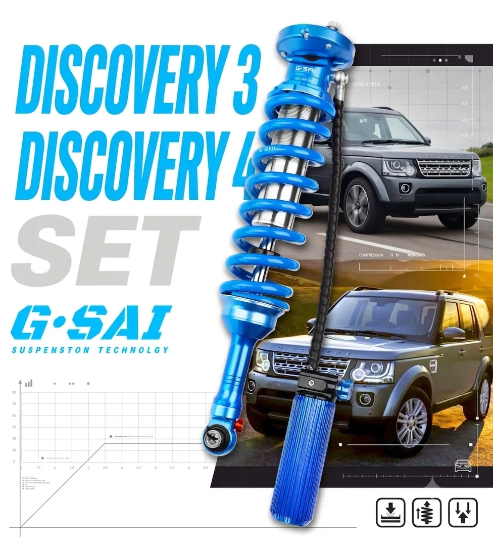 Adjustable Nitrogen Coilover Shock Absorbers for Land Rover Discovery 3 / 4 Suspension System |  Off-Road Aftermarket Parts