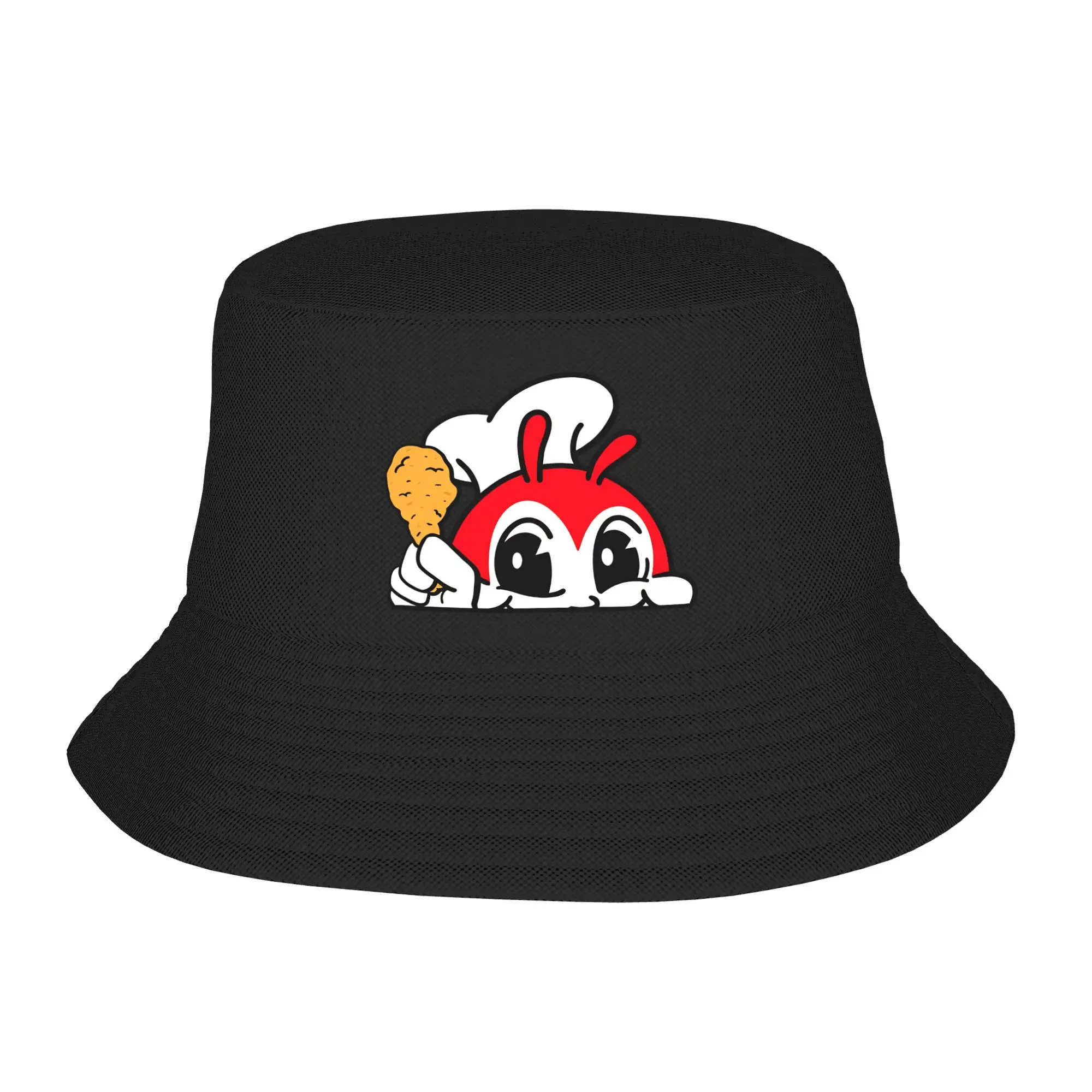 Jollibee Peeking  Bucket Hat Cute Chicken Joy Filipino Fisherman Caps For Unisex Retro Travel Hiking Visor Hats Breathable Cap
