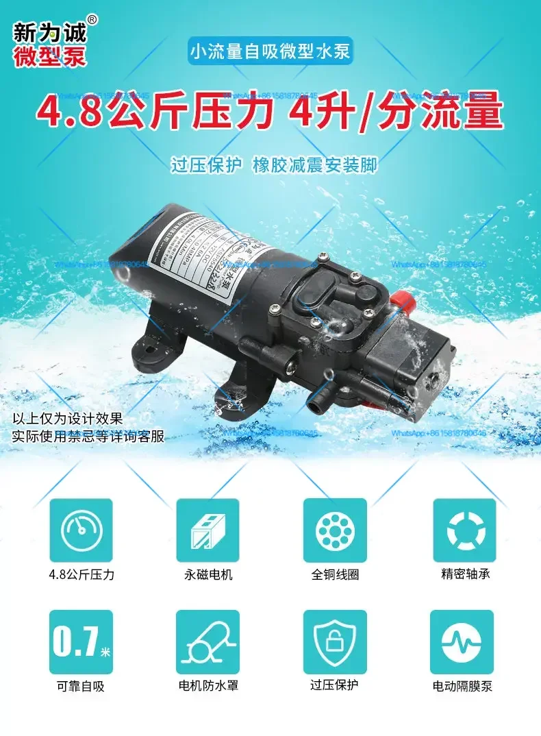 Electric 12v DC battery small water pump Apparel industry booster self-priming pump ASP5540