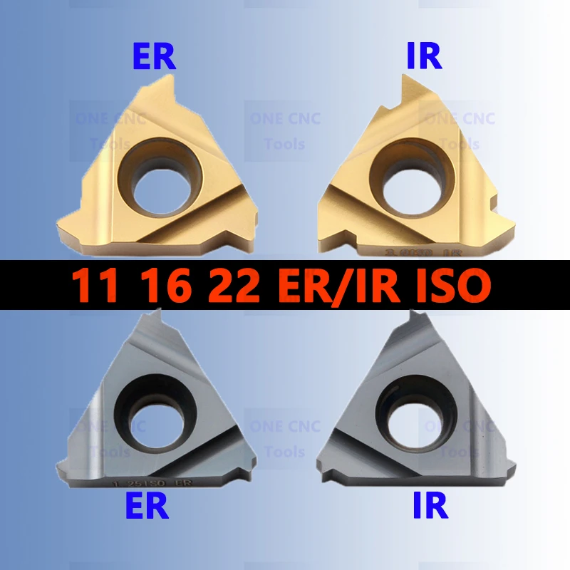 16ER 16IR 11IR 22IR 11ER 22ER 1.0 1.5 1.25 2.0 2.5 ISO Threading Carbide Inserts Processing Steel And Stainless CNC Lathe Cutter