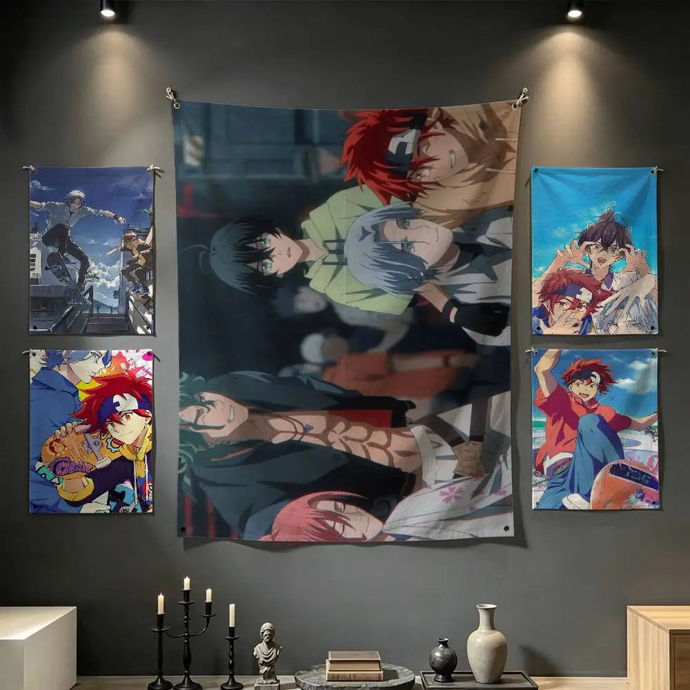 C-Cool S-Sports Anime SK8 The Infinity Tapestry Tropical Ocean Wall Hanging for Bedroom Living Room Dorm Home Decor
