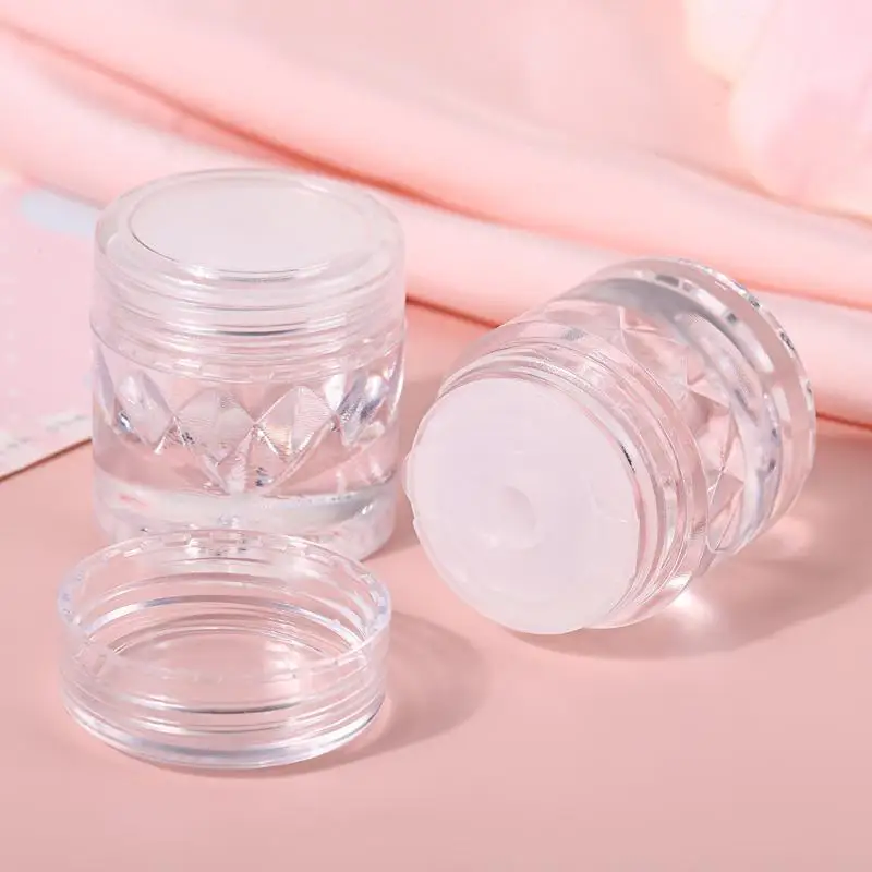 2/5 PCS Bottiglie di polvere sciolte vuote Barattoli di setaccio con contenitore di polvere in rete Tappo trasparente Bottiglie riutilizzabili cosmetiche fai da te Trucco