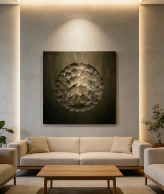 ！@Premium Hand Carved Wooden Artwork Decor 3D Textured Art Decorative Home Interior Accent Ornaments