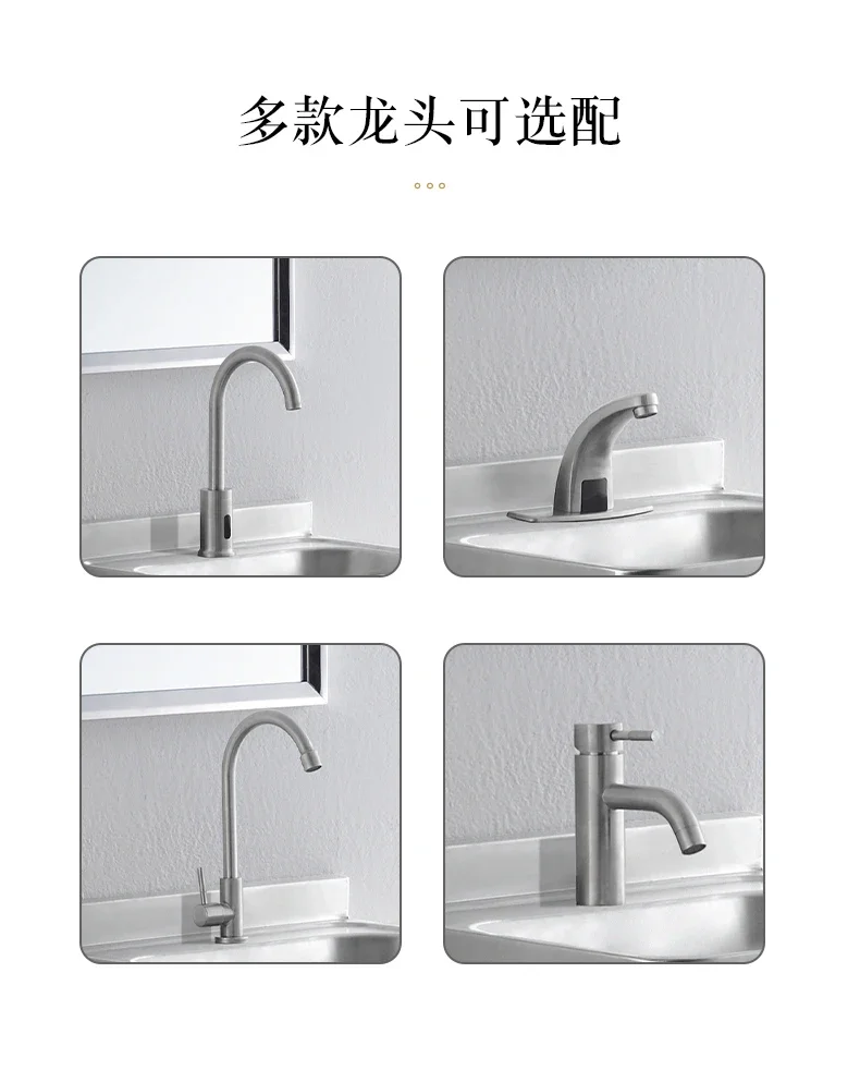 حوض غسيل مثلث من الفولاذ المقاوم للصدأ 304، شقة صغيرة، حوض غسيل زاوية صغيرة، حوض غسيل مثبت على الحائط