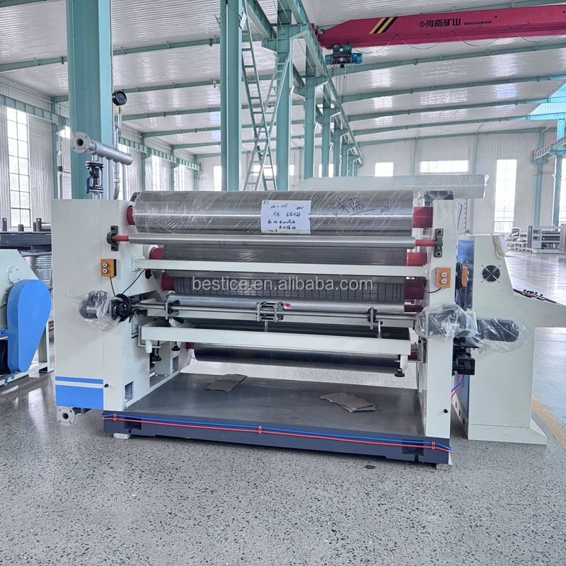 High Quality 2 Ply Single Facer Corrugated Cardboard Sheet Machine 2Ply Fingerless Type Paper Roll Glue Steam Heating for Carton