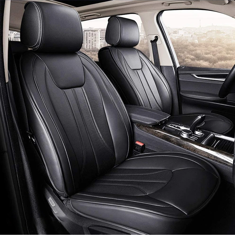 

5 Classic Universal Seat Covers In Black Standard, Waterproof, Ergonomically Designed, Suitable For All Seasons Black