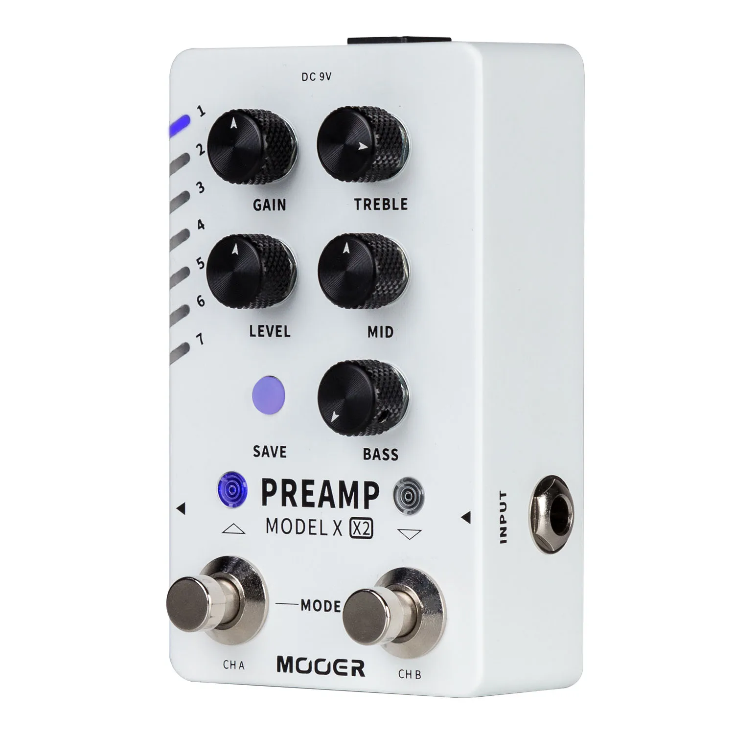 Mooer Preamp Model X X2 Preamp Pedal Dual-Channel Digital Preamp Pedal 14 Preset Slots Effect Pedal Built-In Cabinet Simulation