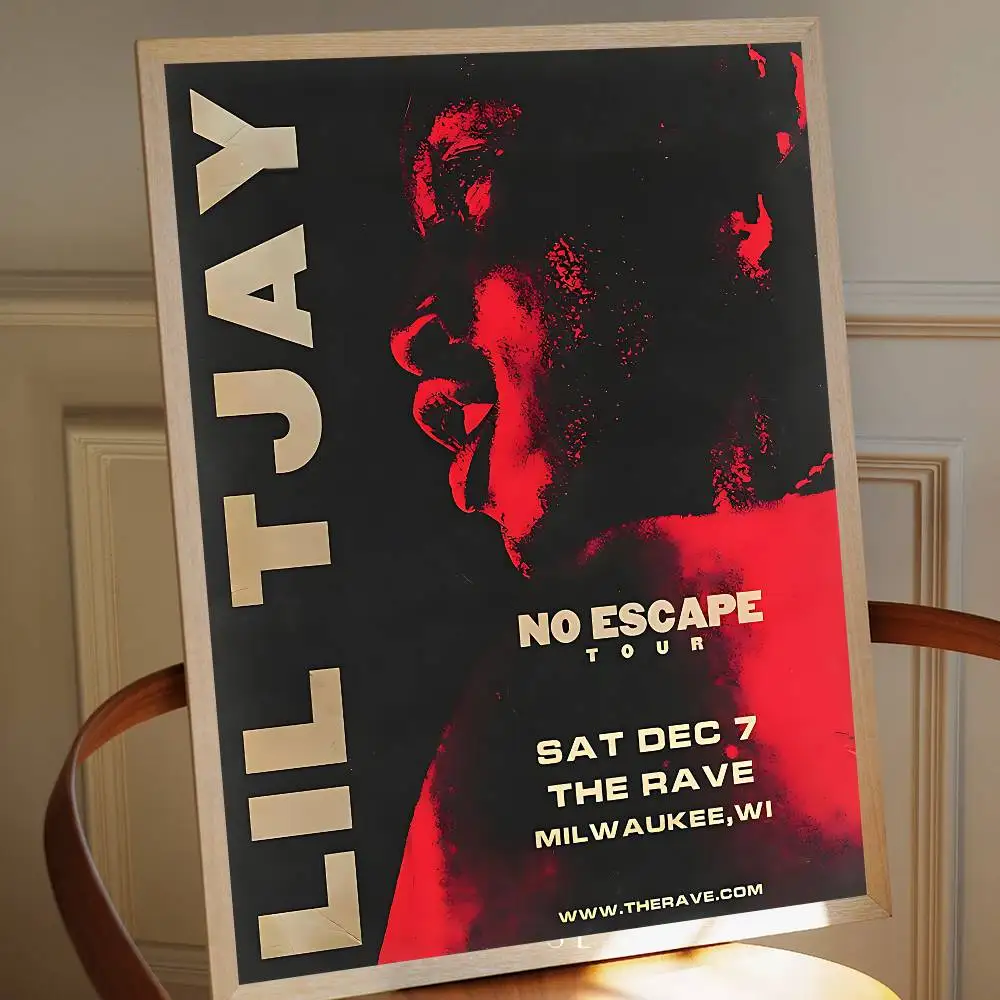 المغني الشعبي L-lil T-tracy الكلاسيكية خمر الملصقات ورق أبيض يطبع الملصقات الفنية Kawaii غرفة ديكور #6