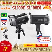 Godox SL100D SL-100D SL100Bi 100W 5600K White Version LCD Panel LED Video Light Continuous Output Bowens Mount Studio Light BI