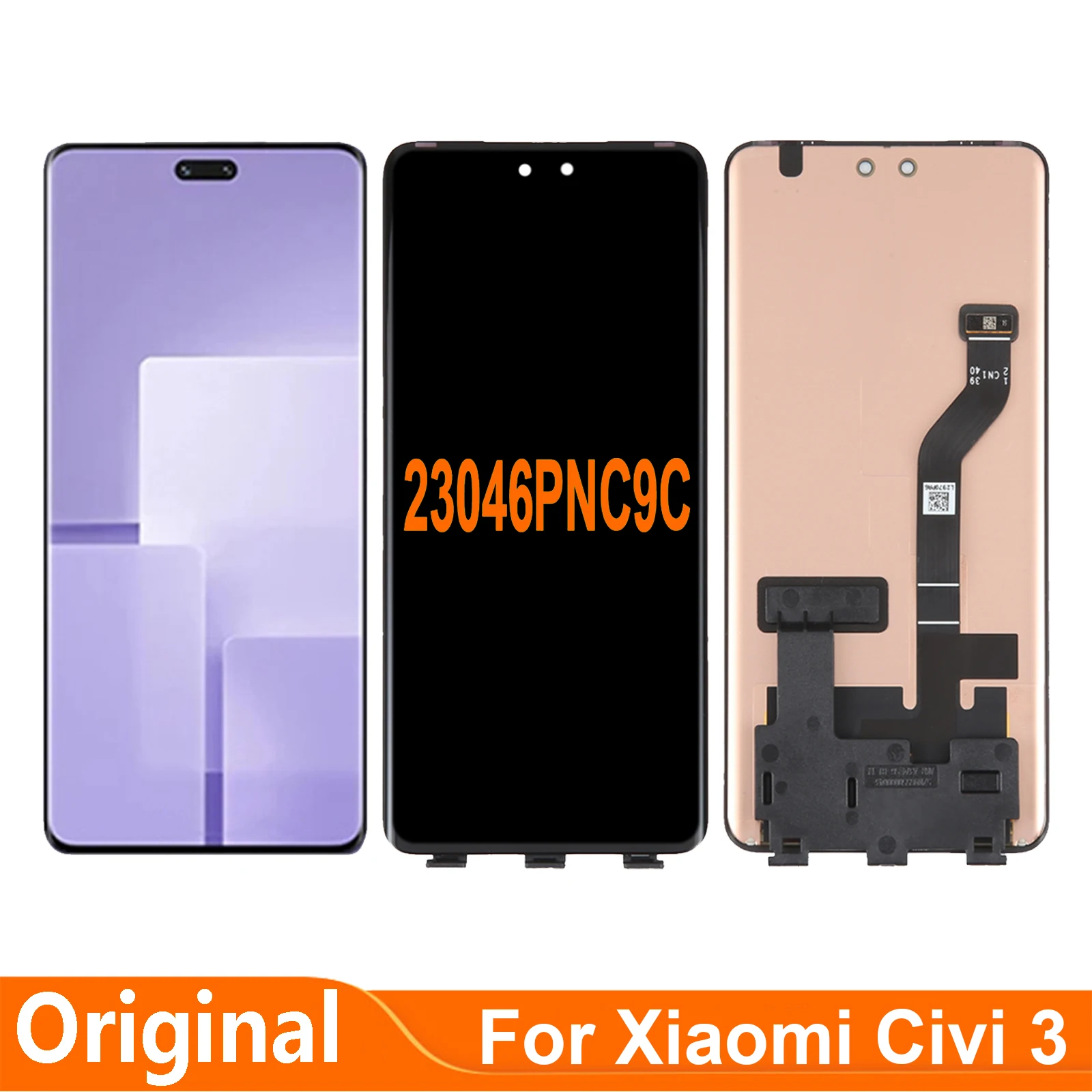 AMOLED 6.55'' For Xiaomi Civi 3 23046PNC9C LCD Display Touch Screen Digitizer Assembly