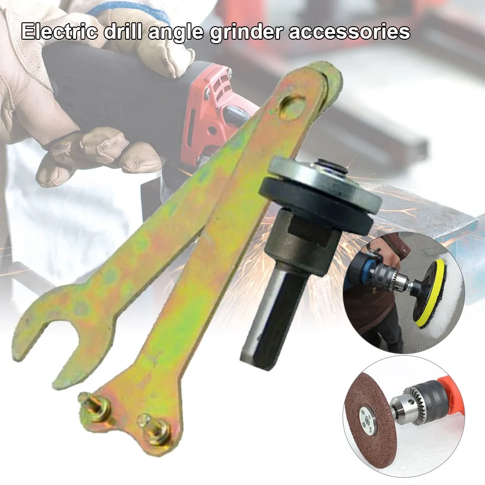 Connecting Rod M10 Flange Nut Inner Outer Kit And Angle Grinder Key Flanged Wrench For Electric Drill Conversion Angle Grinder