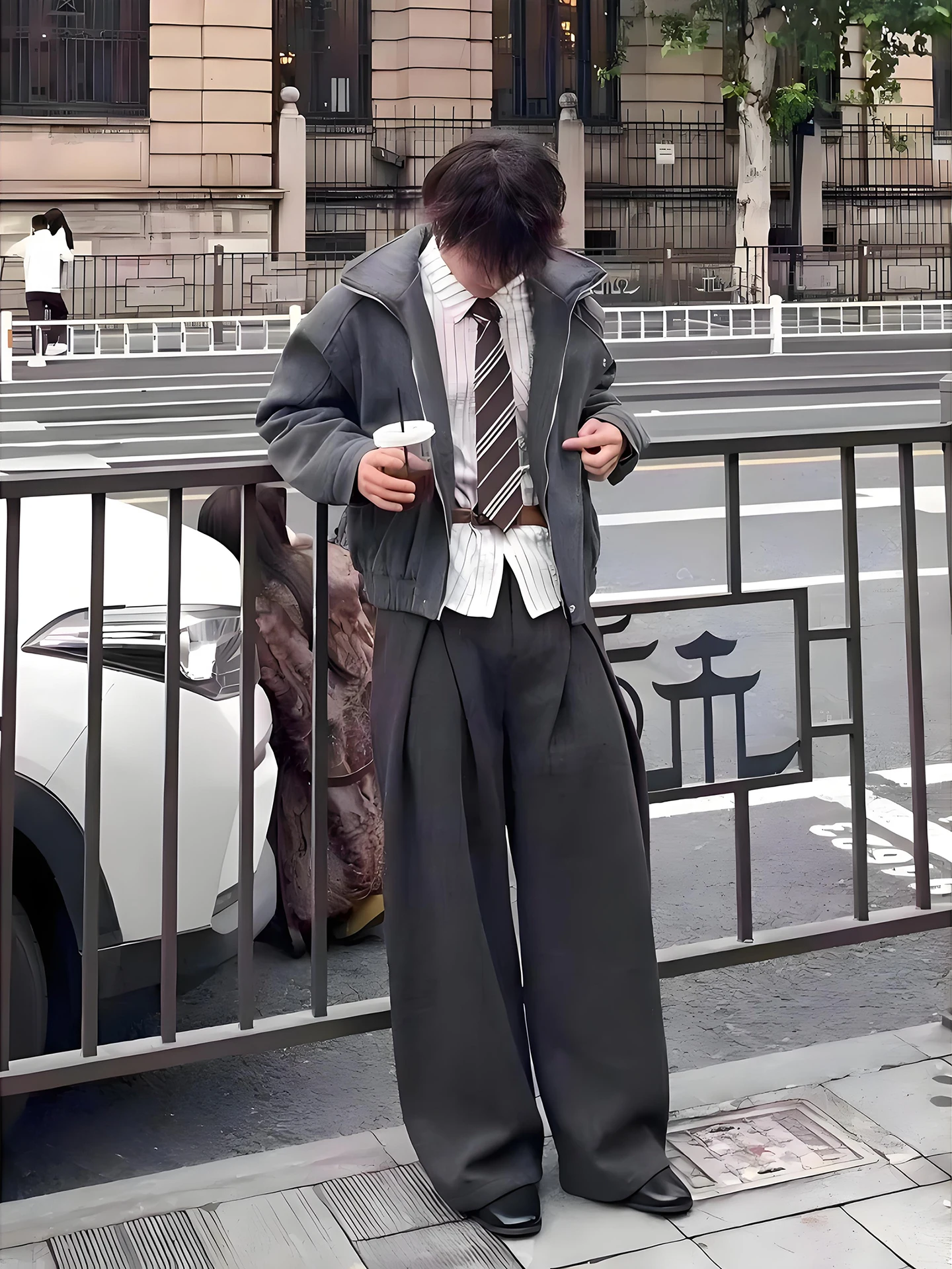 

Мужские зимние шерстяные брюки прямого кроя, свободные широкие брюки, повседневные брюки с складками, удобный свободный крой...