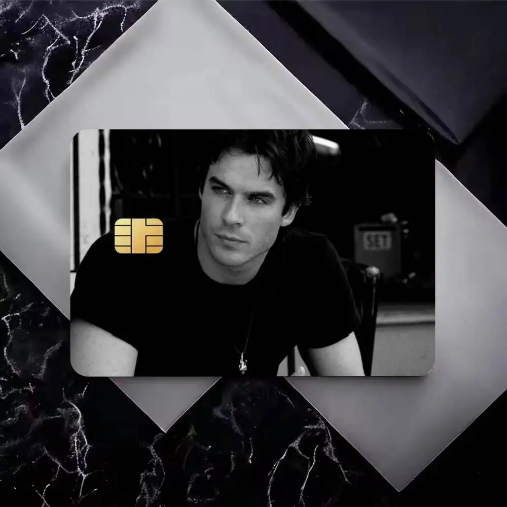 Damon Salvatore High‑Res Game Chip Decals Credit Card Mini Waterproof Vinyl Ornament Useful Gift