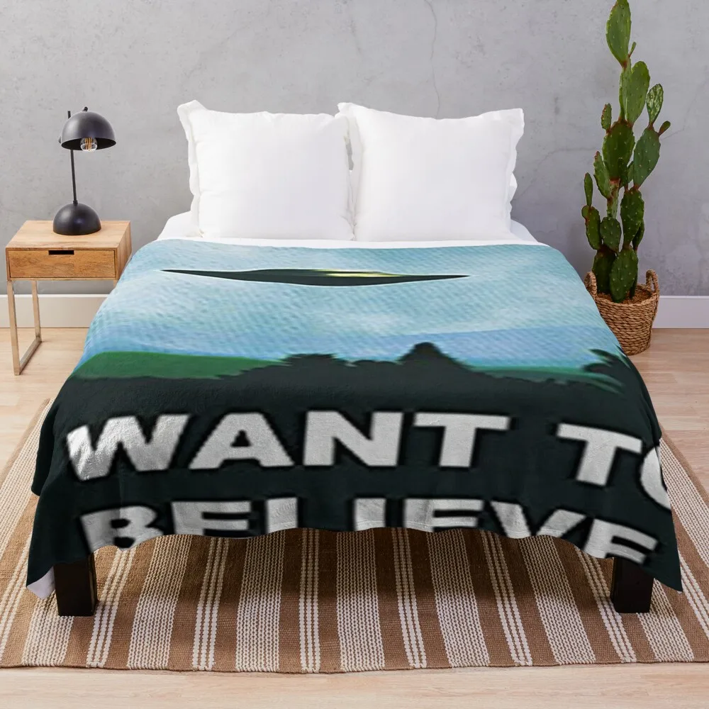 

I want to Believe - X-Files Throw Blanket Sofas fluffy blanket Blanket Luxury