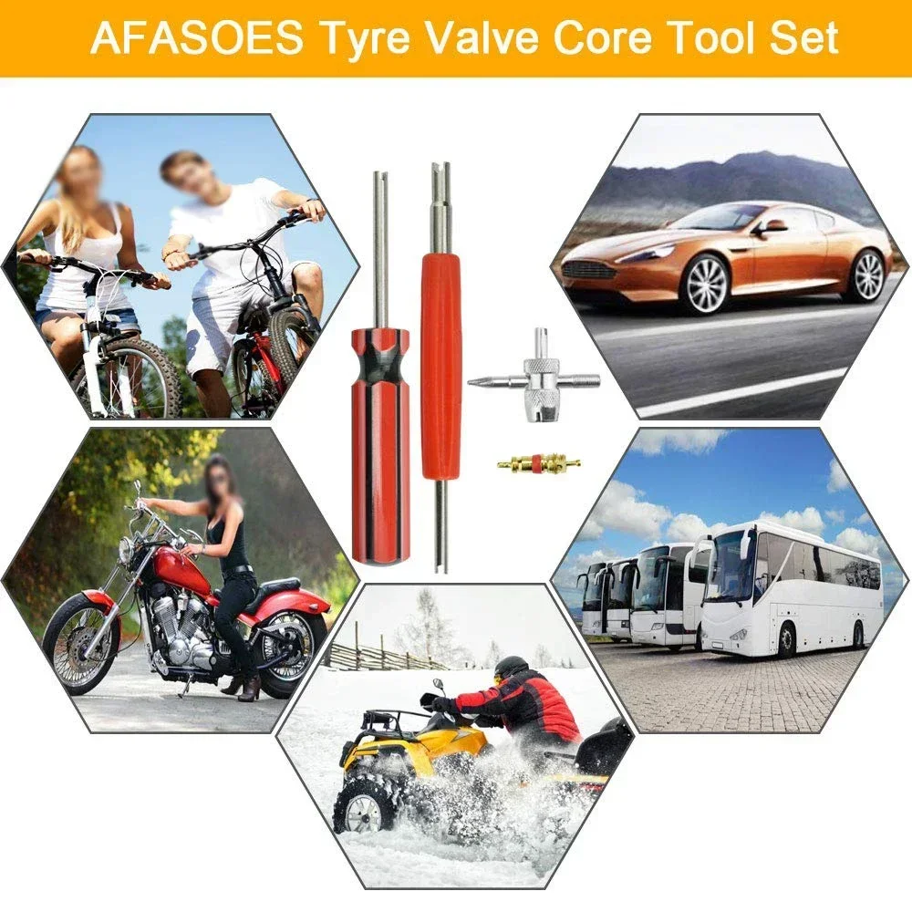 Valve Stem Removal Tools Valve Tool Truck Wide Application 33pcs Car Car Tire Repair Kit Repair Tool Security Guarantee For Trip