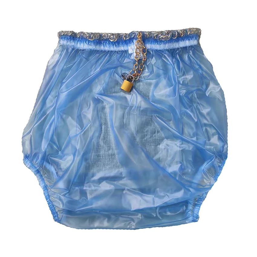 LangKee  Haian ABDL Pull-On Locking Plastic Pants  Color Blue