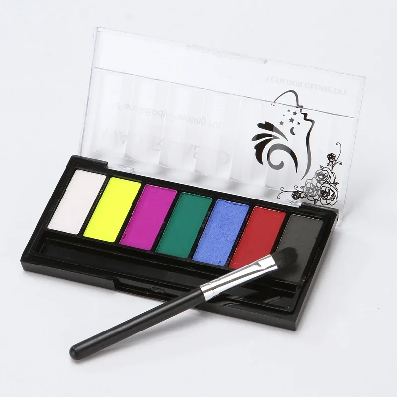 Farby do makijażu ciała i twarzy, 7 kolorów, do malowania olejnego, na Halloween, imprezy kostiumowe, narzędzie do makijażu upiększającego.