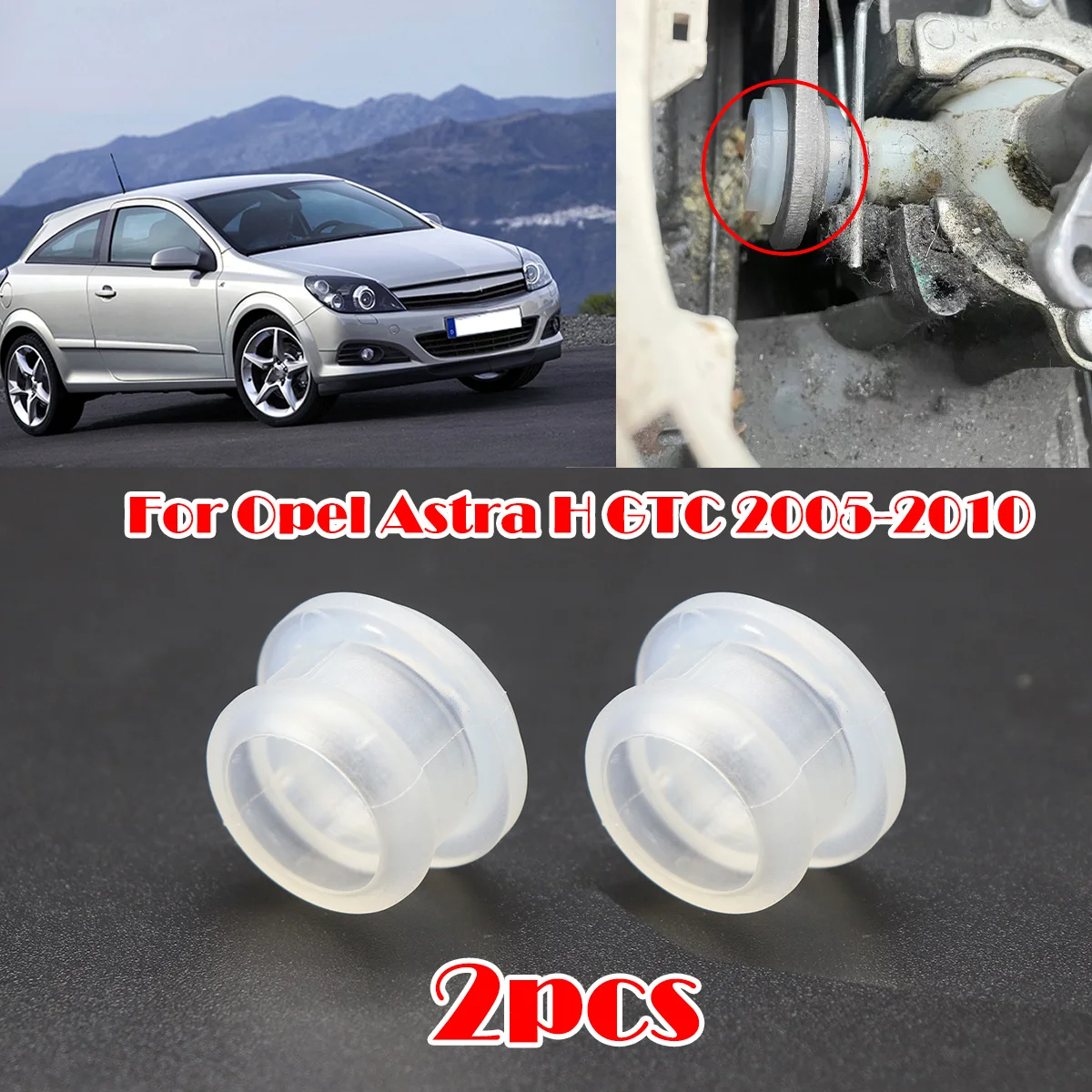 

2Pcs For Opel Astra H GTC 2005-2010 Manual Gear Shift Lever Cable Bushing Gearbox Selector End Linkage Rubber Sleeve Pad Apron