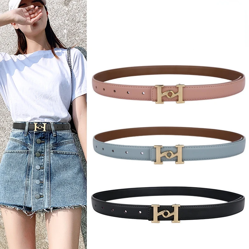 

Genuine Leather Belts for Women Luxury Designer Brand 2023 Buckle Waist Belt Office Ladies Casual Cowhide Waistband Corset Belt