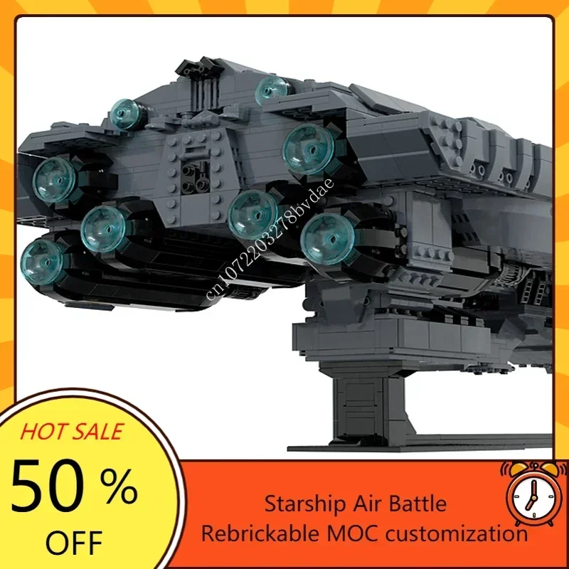 UNSC Spirit of Fire Space War Weapon MOC SpaceShip Battle Model Building Blocks Architecture DIY Education Assembly Model Toys