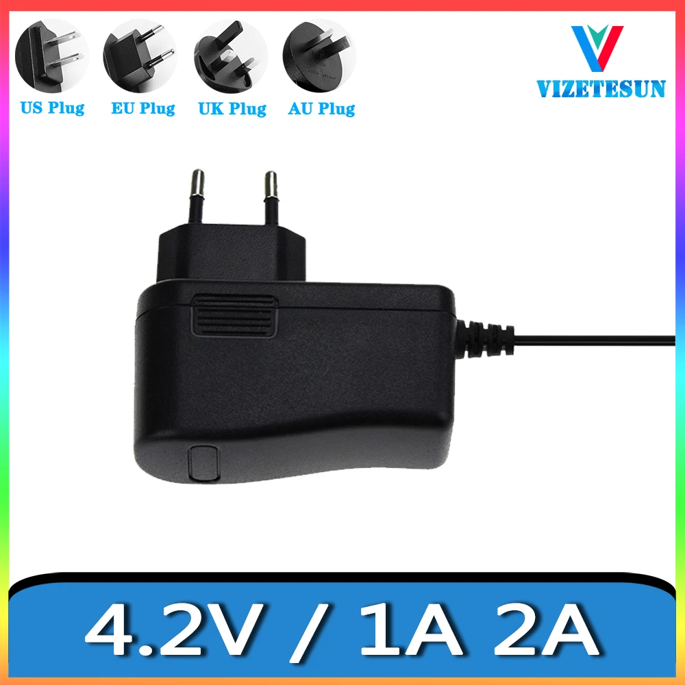 4.2V 1A 2A Walkie Talkie Charger 4.2 V 1000MA 2000MA Lithium Polymer Battery Charger DC 5.5mm*2.1mm