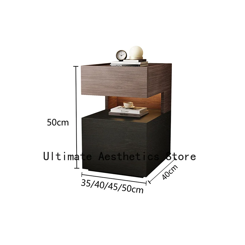 Space Saving Nightstand Aesthetic Creative Delicacy Small Bedside Table Storage Drawers Mesitas De Noche Bedroom Furniture