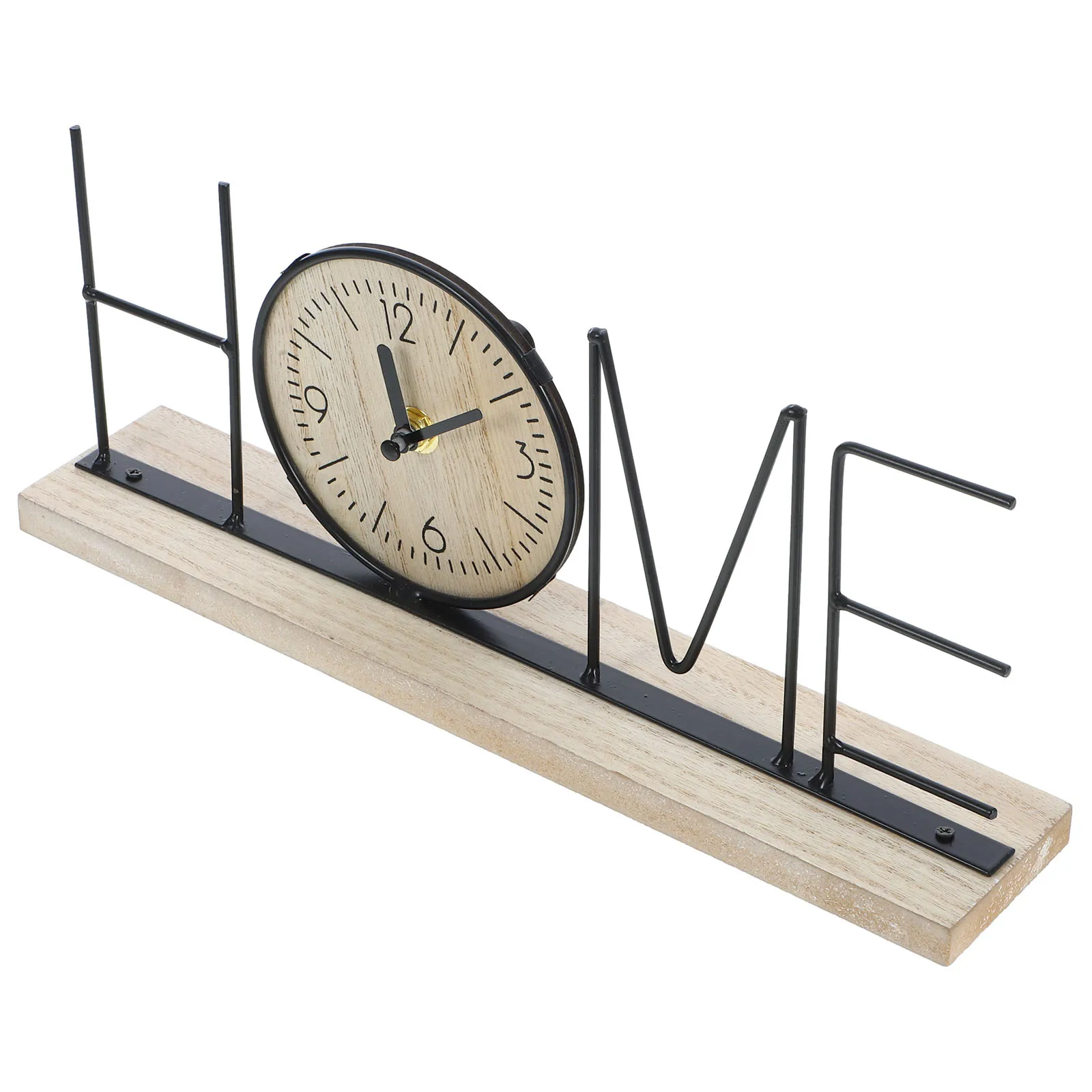 

Desktop Vintage Clock Decor Mute Bedside Desktop Decorative Clock Large Scale Easy Read Vintage Office Decor Table nament