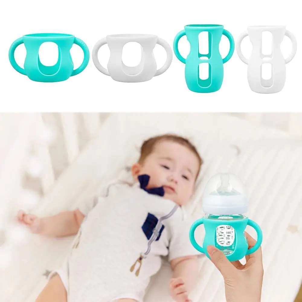

with Handle Silicone Sleeves Anti Breakage Durable Baby Bottle Sleeves Easy Grip 120/240ml Protective Sleeves for Philip Avent