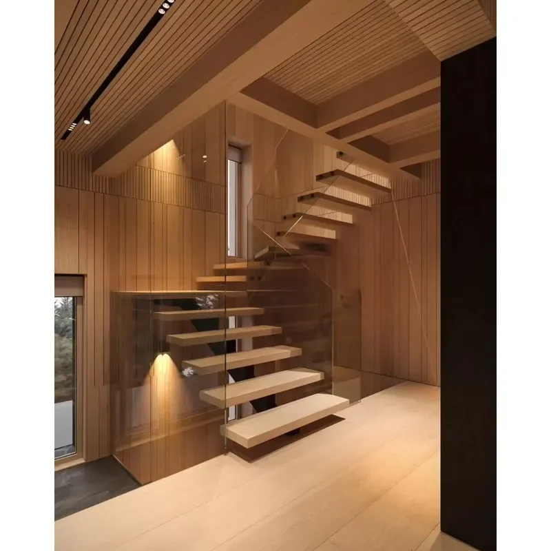 for Hengzheng Modern Durable Spiral Floating Staircase DIY Installation Custom Color Modular Galvanized Steel Indoor Use