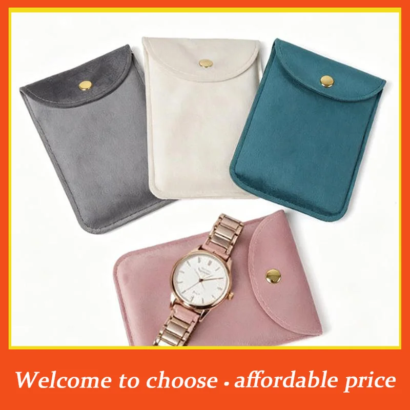 Portable Watch Storage Pouch Anti Scratch Watch Protection Bag Secure Snap Closure Jewelry Storage Bag Perfect For Travel Daily