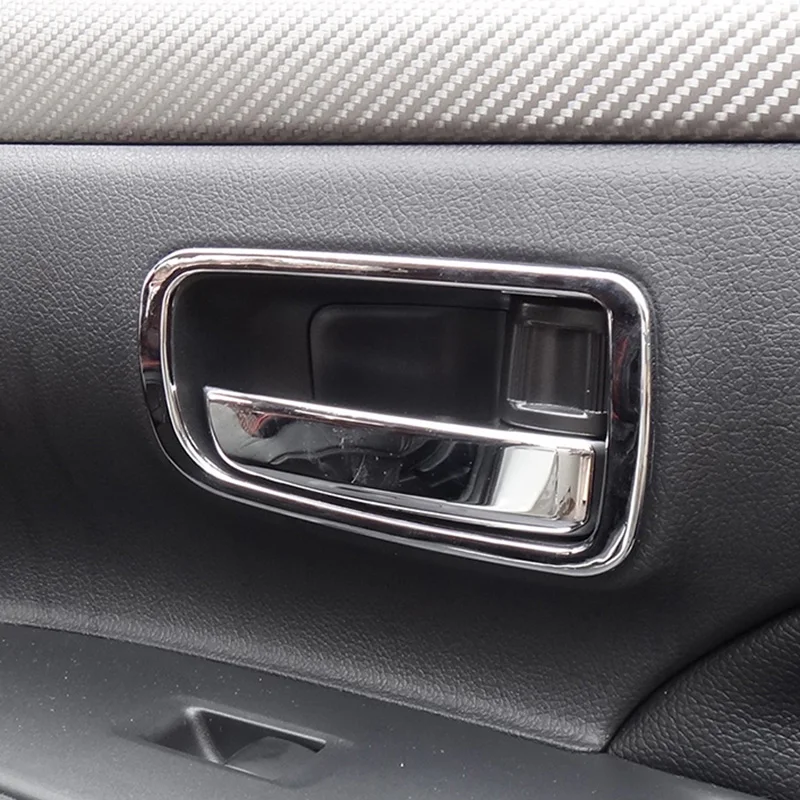 For Mitsubishi Outlander 2014 2015 2016 2017 2018 2019 Chrome Inner Door Handle Catch Cover Bowl Cup Trim Decoration Car Styling