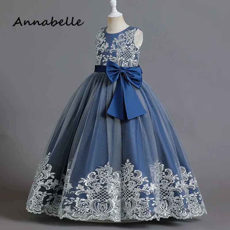 Annabelle Flower Girl Dress For Weddings Birthday  Kids Princess Dress Lace Puffy Luxury Elegant Party Dresses Christmas Gift