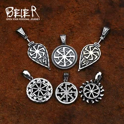 BEIER 316L Stainless Steel Nordic Viking Men's Pendant Necklace Odin Charm Fashion Jewelry LLBP8-474P