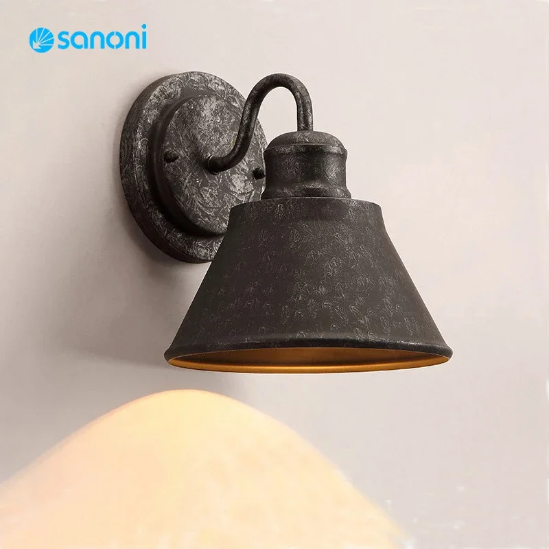 Luzes de parede vintage ao ar livre à prova dwaterproof água para loft jardim industrial país americano varanda pátio arandela decoração iluminação