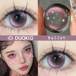 DUOXIU Hot sales 1pair Contact Lenses Color with Degree Natural Contacts Lenses Fashion Eyes  Korean Lenses Yearly Fast Shipping