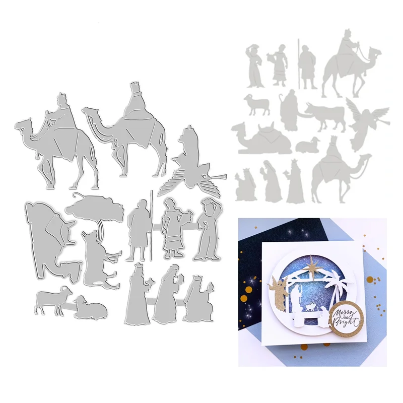 2022 New Cutting Dies Scrapbooking For Paper Making The Nativity Additionsa Die Set Embossing Frame Card Craft no Stamps