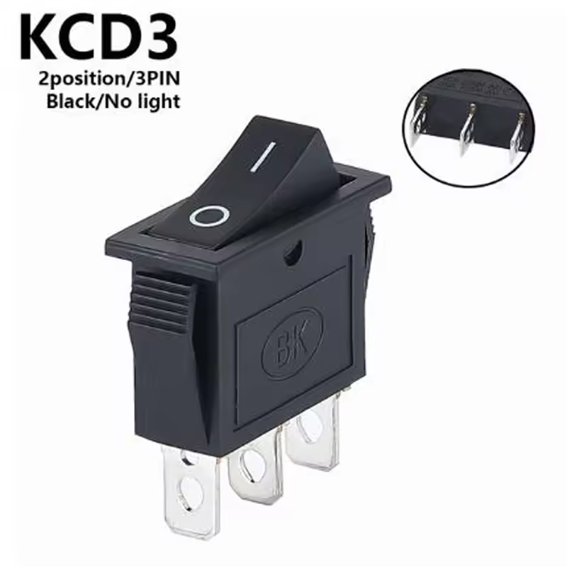 1PCS KCD3 Rocker Switch ON-OFF ON-OFF-ON 2 Position 3Pins Electrical equipment With Light Power Switch 16A 250V / 20A 125V AC - Image 10